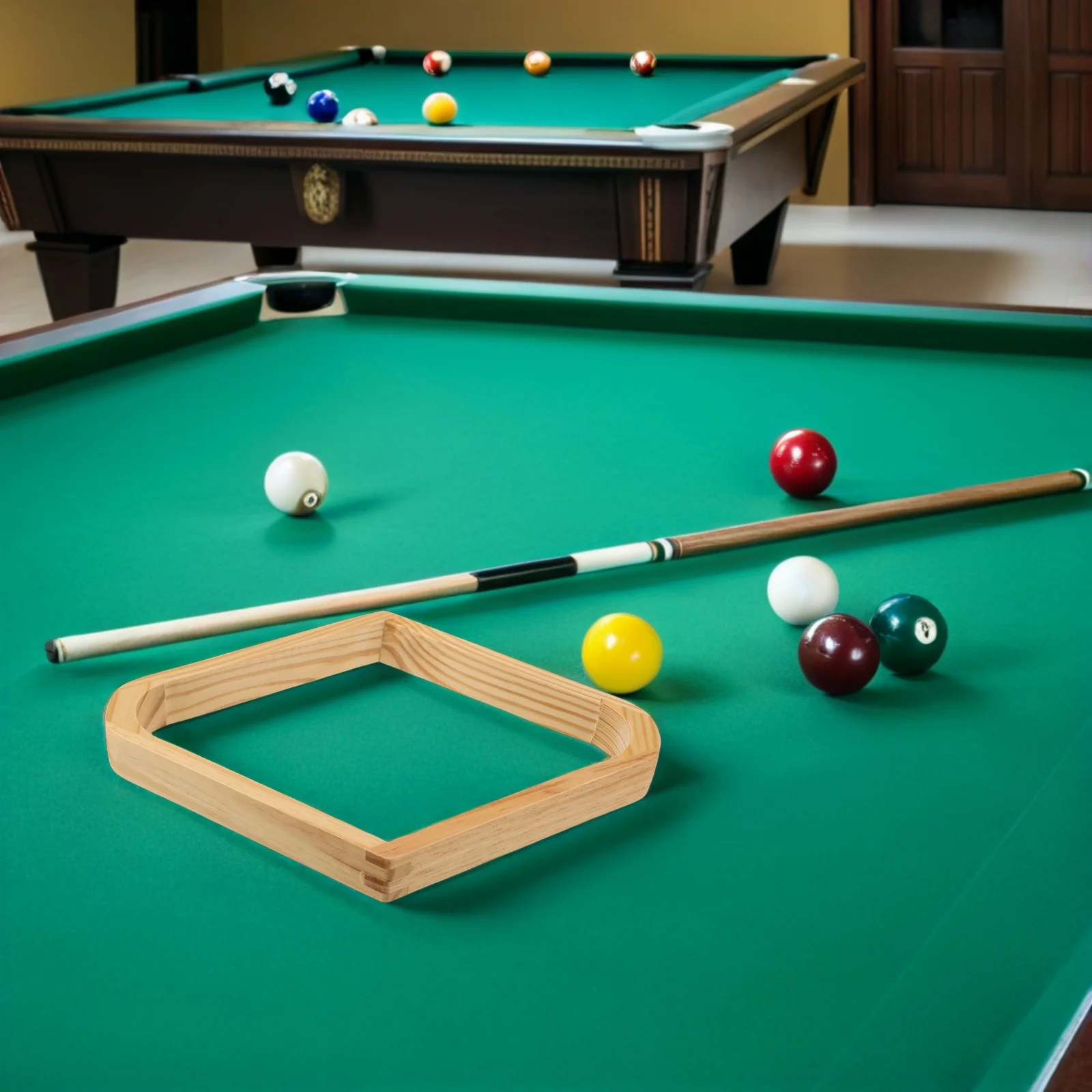 2 Stücke Massivholz Billard Rack Dreieck 89 Ball Set Tragbare Professionelle Spielzimmer Zubehör Billard Rack Snooker Liefert