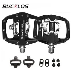 BUCKLOS Dual Pedals For SPD Self-locking MTB Bicycle Pedals 3 Sealed Bearing PD-M680 Bike Flat Pedal for Shimano Cycling Parts