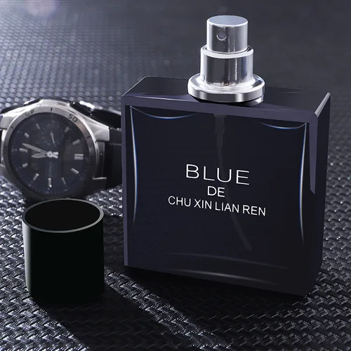 Imagen 2 del producto Perfume azul para hombre, fragancia duradera Floral Woody, Eau De Parfum clásico para hombre, Perfume para coqueteo, feromonas, Colonia, Spray para caballeros