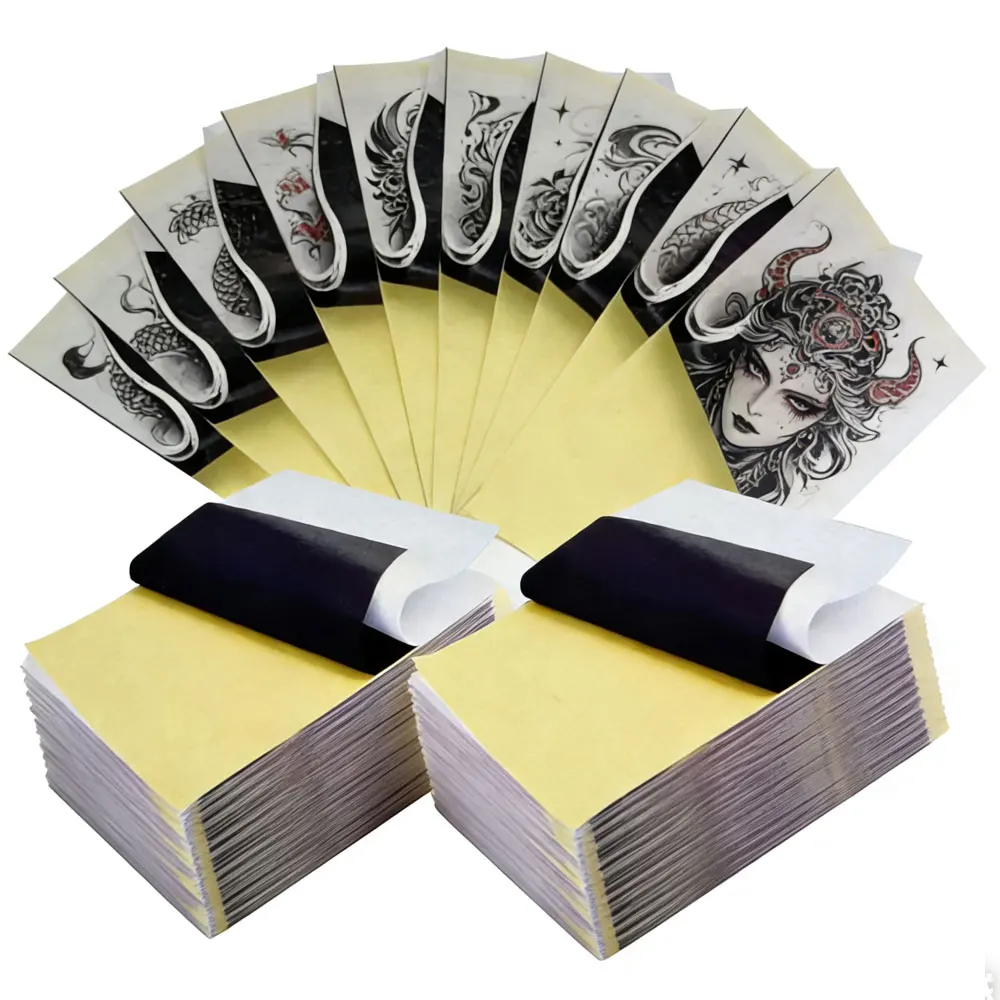 

200/100/50Tattoo Transfer Paper A4 Size Tattoo Stencil Paper Carbon Thermal Copy Paper for Tattoo Transfer Machine
