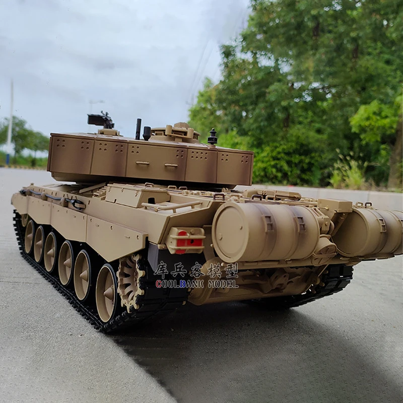 Henglong 1/16 3908-1 British Challenger 2รถถังต่อสู้ระยะไกลรุ่น7.0มัลติฟังก์ชั่นทหาร