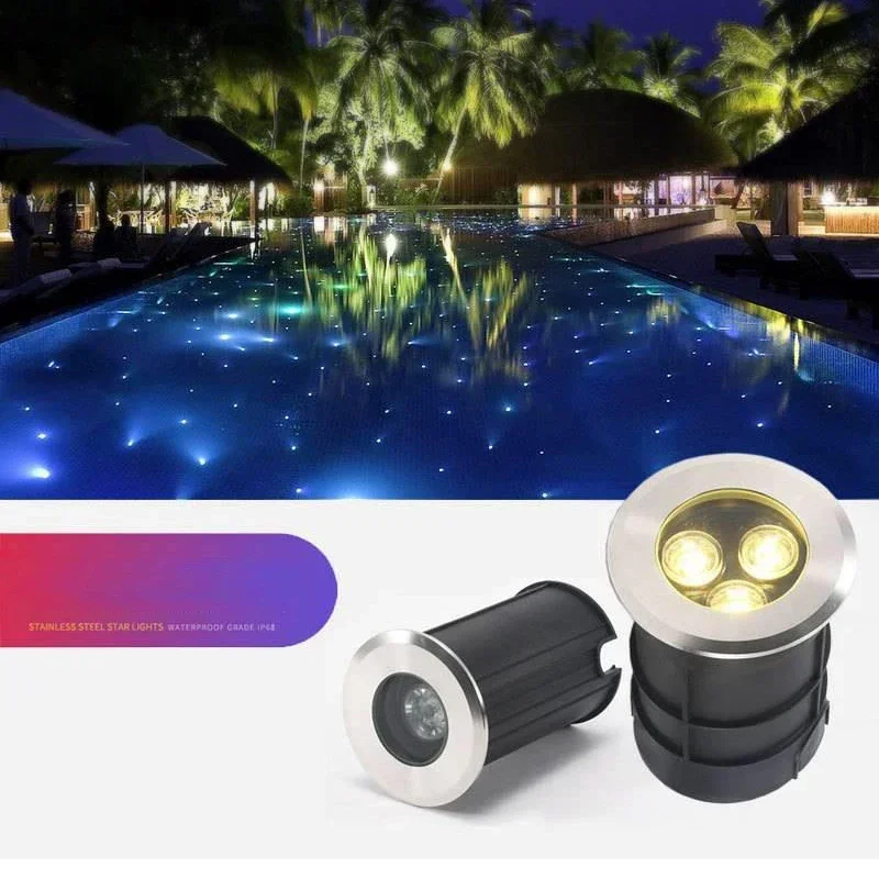 LED outdoor waterproof IP68 DC24V Outdoor buried light embedded ground lawn light foot garden buried