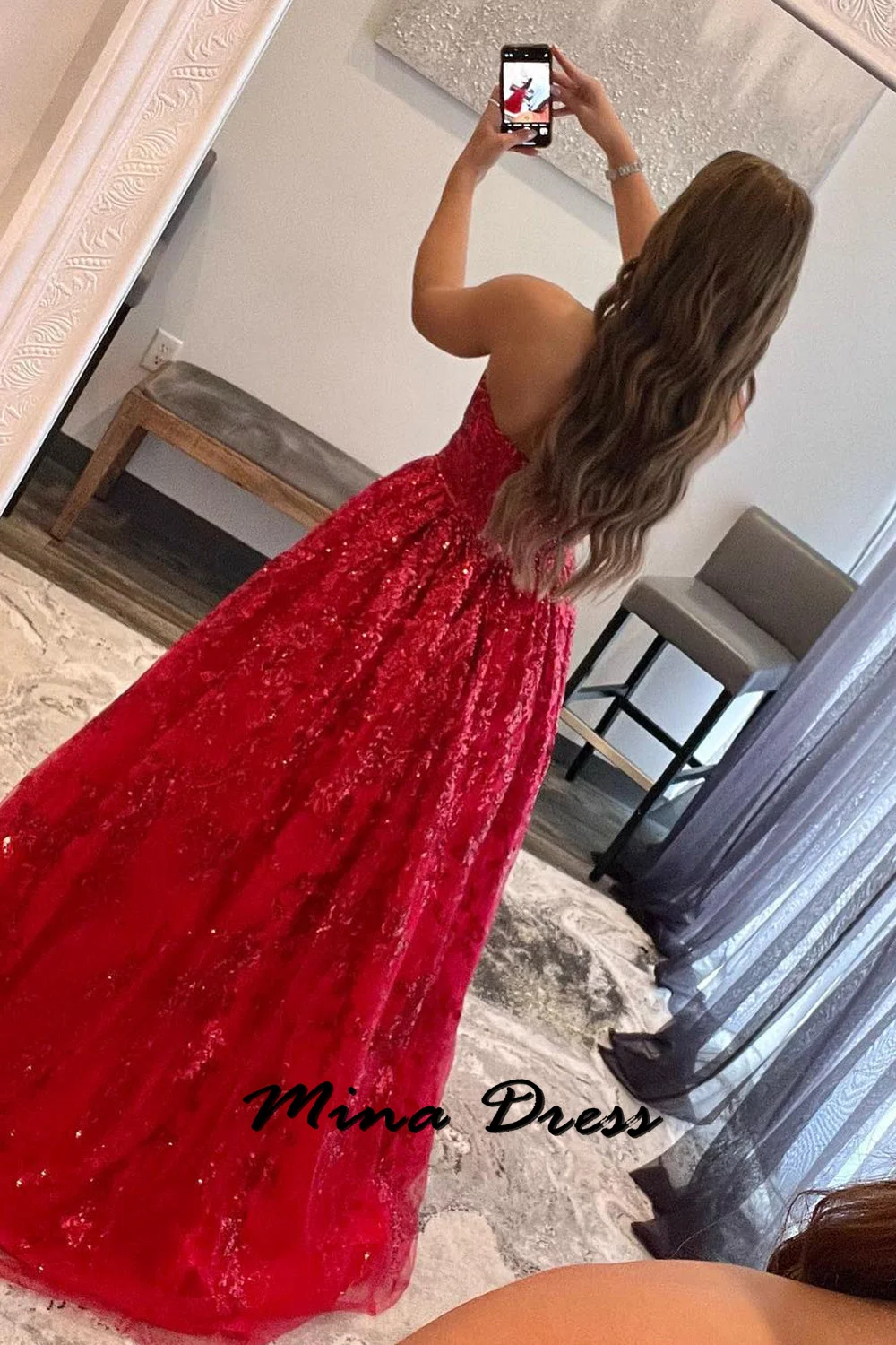 Mina Customized Backless Elegant Evening Dresses 2024 Luxury Applique Elegant Womens Party Dresses for Special Occasions Dress