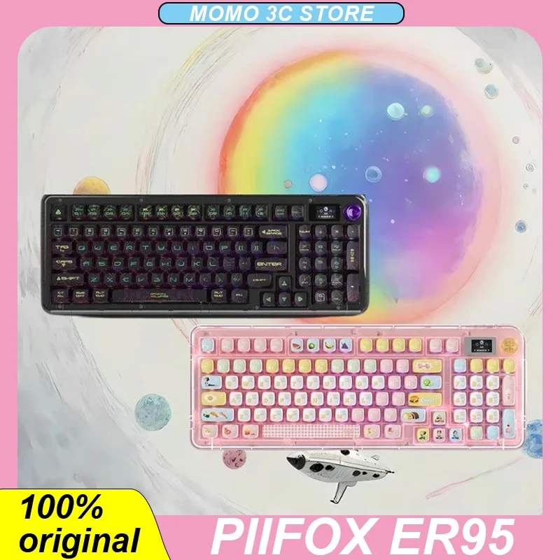 

PIIFOX ER95 Customized Mechanical Keyboard Tri-mode 2.4G/USB/Bluetooth Wireless 95 Keys Keyboards PBT Hot-swap Keycaps PC