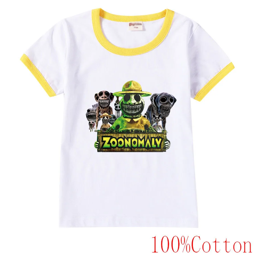 Game ZOONOMALY Clothes Kids Cube Game T-shirt Teenager Boys Summer Short Sleeve Tops Baby Girls Cotton Tshirt Children Clothing