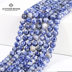 Natural White Blue Vein Sodalite Beads Matte Gemstone 4/6/8/10/12mm Beads Bracelet Faceted Stone Accessory For Jewelry Making