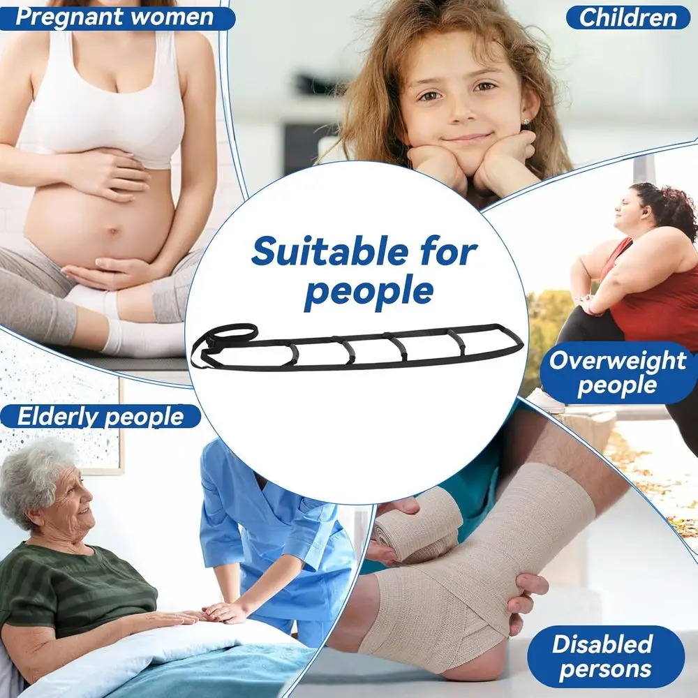 Bed Ladder Assist Pull Up Sit Up with 6 Handles, Adjustable Rope Bed Ladder Strap, Bed Rope Ladder Heer or Seni, Pregnant, Handi