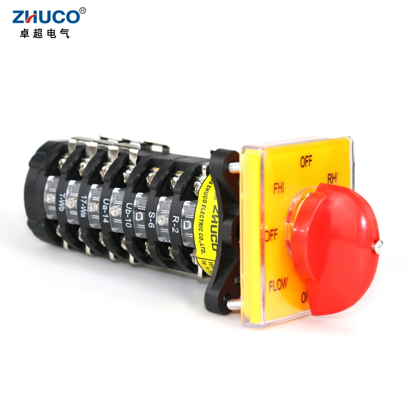 ZHUCO SZW25-64D/7 25A Forward And Reverse Fast And Slow Speed Multi-Position Milling Machine Universal Changeover Cam Switch