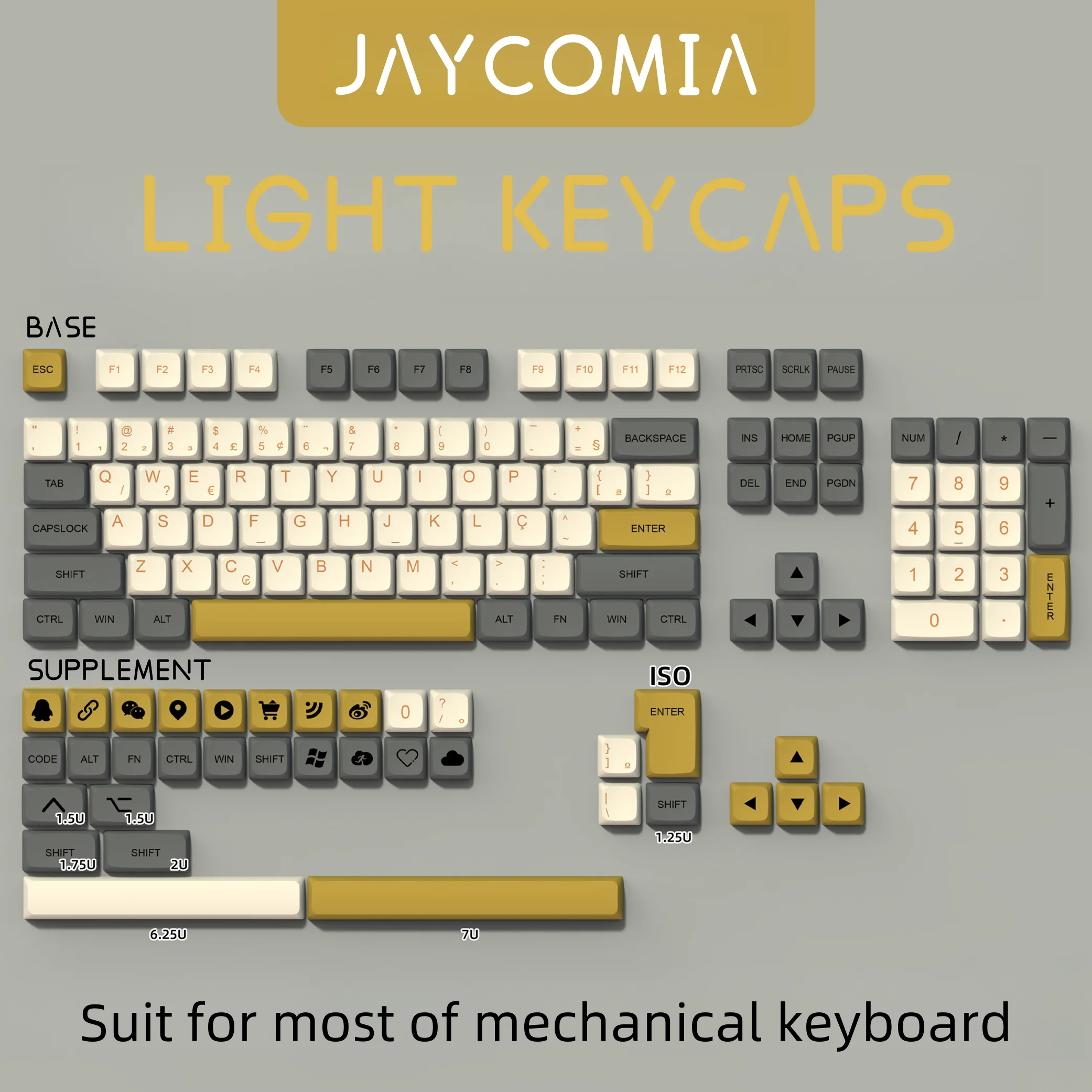 Abnt2 Brazilië Portugees Keycaps Ijsberg Licht Matcha Xda Pbt Keycaps 7u Spatiebalk Iso Layout Key Caps Voor Mechanisch Toetsenbord