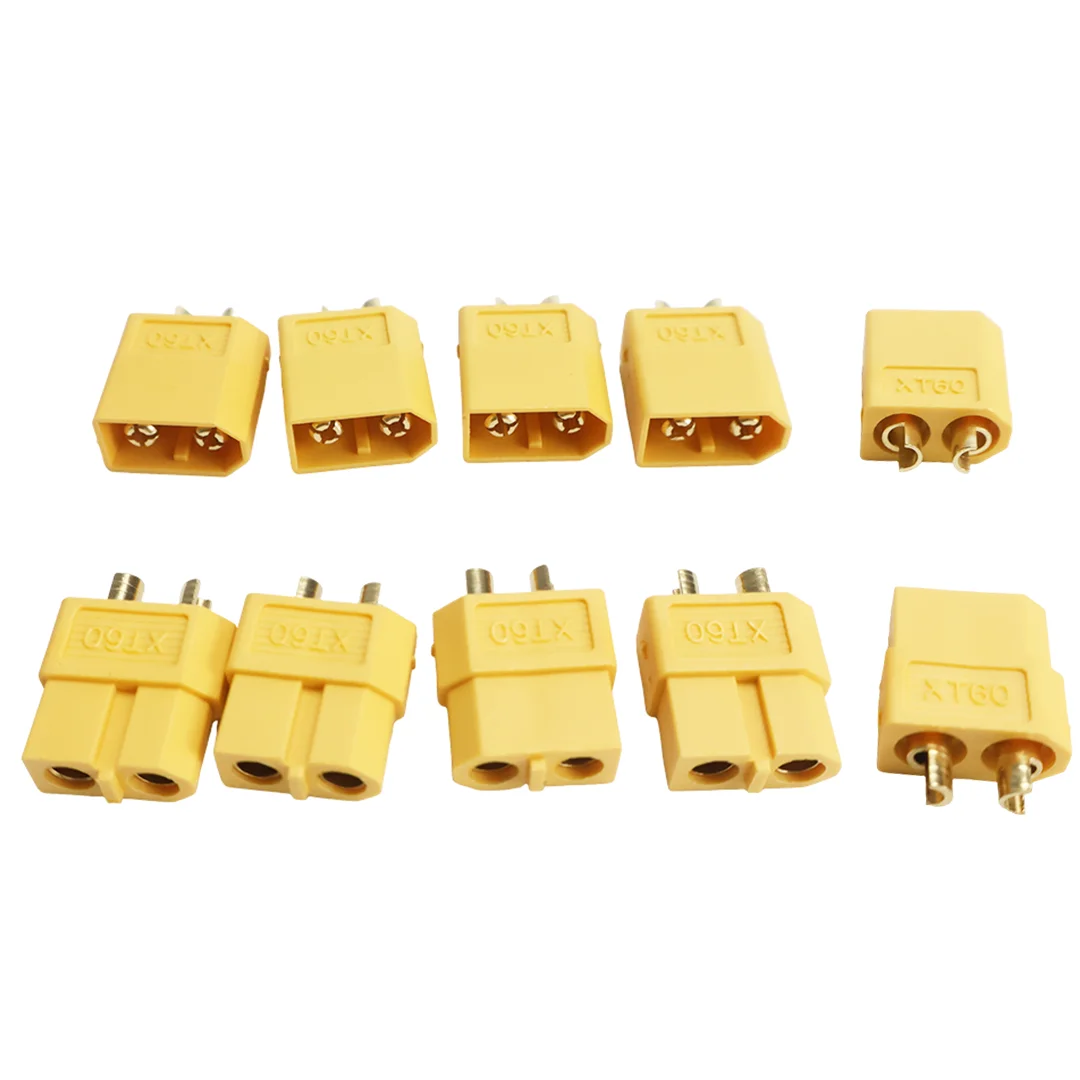 Adapter 5Pair XT60 Male/Female Bullet Connectors Plugs for RC Lipo Battery Waterproof Electrical Connector Wire Expand Plug