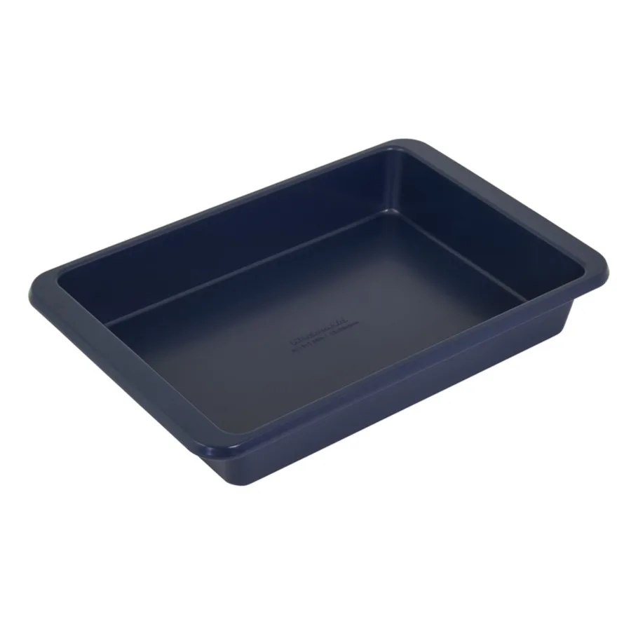 Aluminized Steel Nonstick 9x13-inch Sheet Cake Pan and Baking Dish Ink Blue