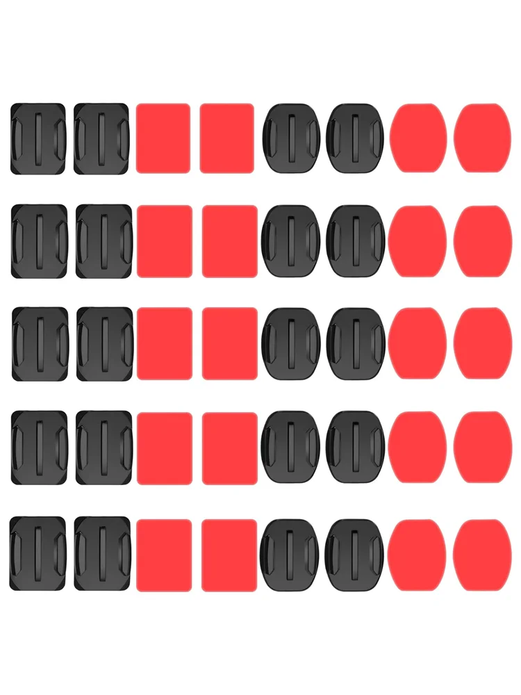 Support adhésif plat et incurvé pour casque, pour GoPro Hero 13 12 11 10 9 8 SJCAM Insta360 AKASO DJI Osmo, accessoires de caméra d'action