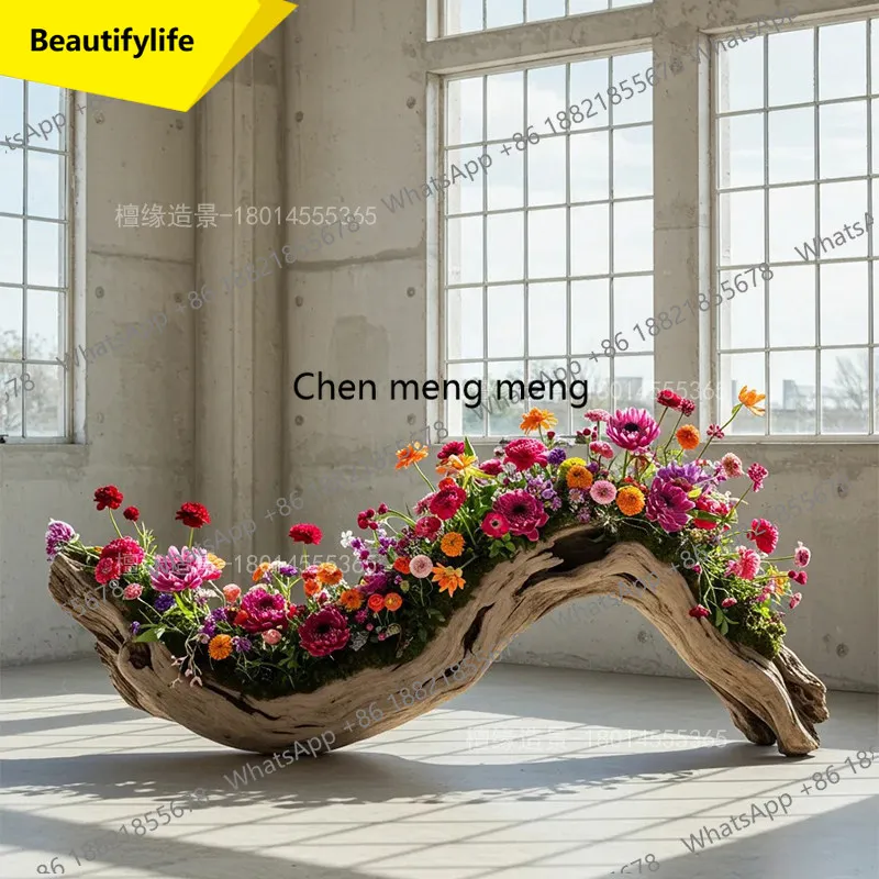 

a55 Simulation flower spring atmosphere high-end arrangement dead wood fake flower decoration shopping mall, floor flower orname
