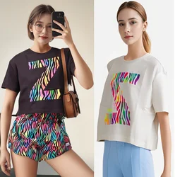 ZW ZIN CON 2024 Wear Dancing Fitness Yoga Sports Group Dance  Clothes Short Sleeve T-Shirt 0715