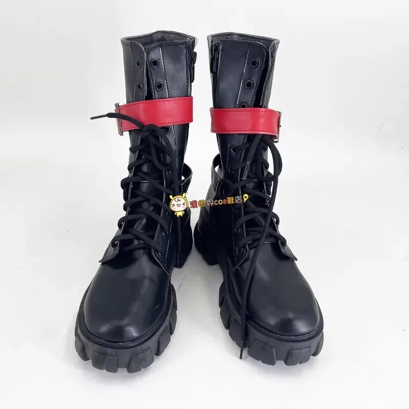 DY20Love และดีพสเปซฮีโรอีนฮันเตอร์คอสเพลย์เครื่องแต่งกายรองเท้าหนังเทียมสีดำบู๊ทส์ 25