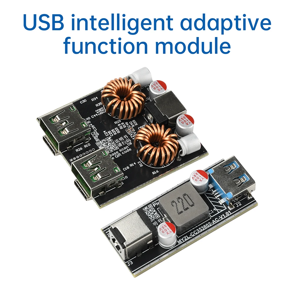 Type-A and Type-C High Power 140W /100W All Protocol Desktop Fast Charging Module Buck Converter Support PPS/PD3.0/PD2.0