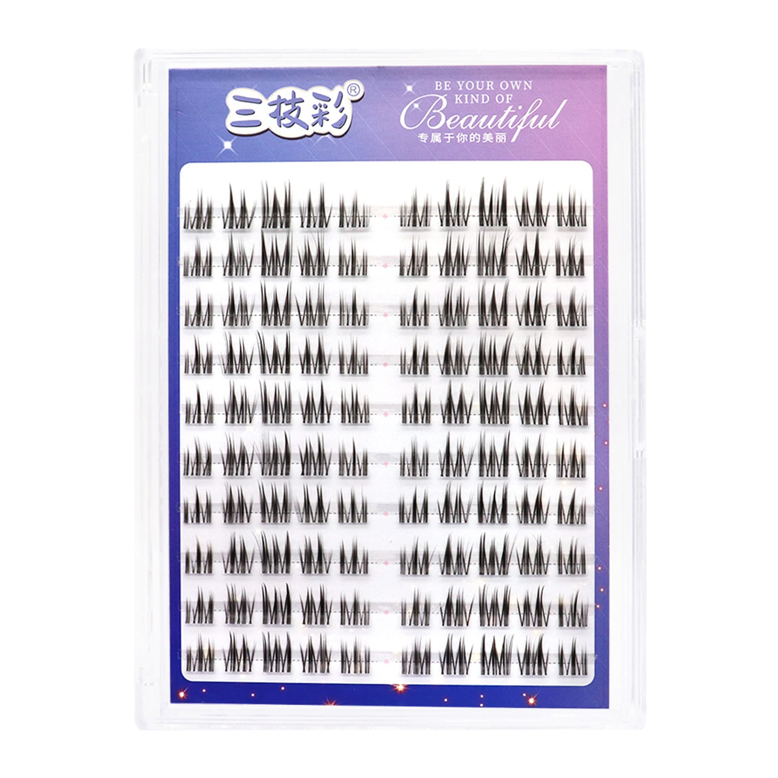 7/8/10 Rows Segmented Korean Female Group False Eyelashes Cosplay Individual Eyelash Clusters Dense Manga Artificial Eyelashes