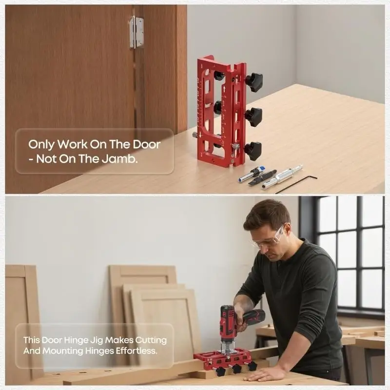 Door Hinge and Door Latches Installation Door Hinge Mortiser Template Door Latches for Accurate Chiseling Scoring