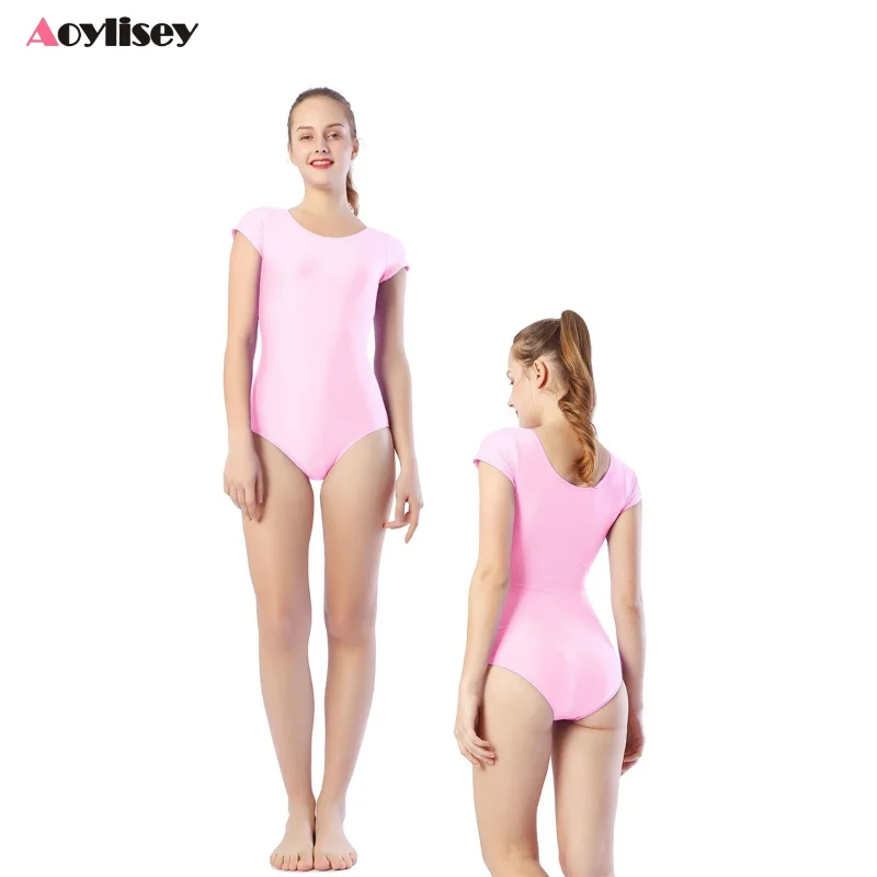 Body per danza classica senza maniche per adulti Body per ginnastica con scollo rotondo Pagliaccetto Skinny Workout Stage Costumi di Halloween