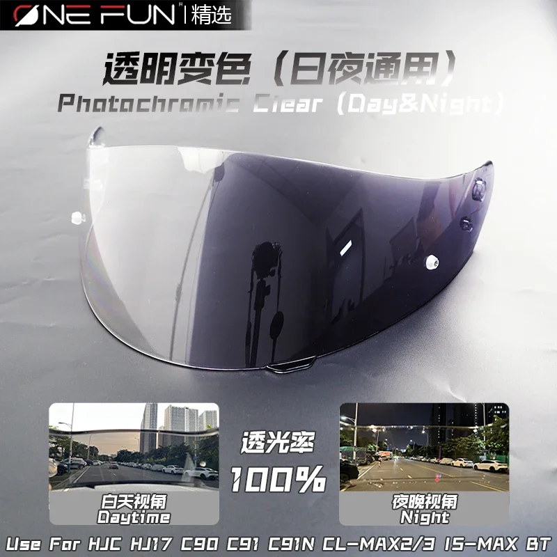 HJ17 Photochromic Replacement Motorcycle Visor for HJC HJ17 C90 C91 C91N CL-MAX2/3 IS-MAX BT Helmet Shield Lens Anti-fog