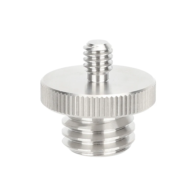 CAMVATE-Adaptador de tornillo macho de 5/8 "-11 macho a 1/4"-20 macho, plata, 1 piezas/2 piezas, para trípode, nivel láser BOSCH