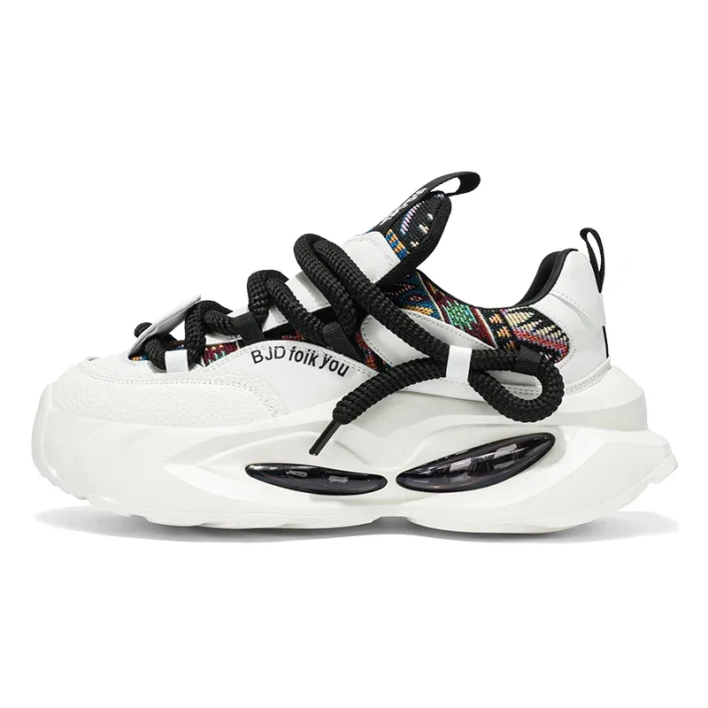 

Fipatbu Men's Luxury Chunky Sneakers Designer Fashion Casual Outdoor Shoes Platform Leather Walking Height Increasing Shoes