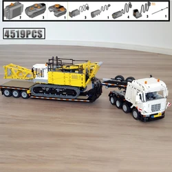 2023 New Heavy Duty Truck Crane 4519PCS Model Buiding Kit Block Self-locking Bricks Birthday Christmas Gift