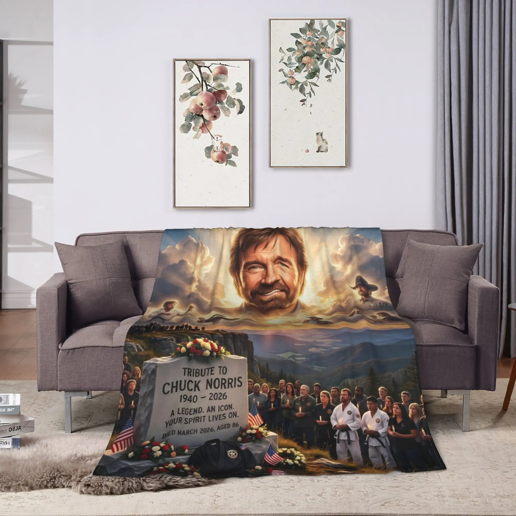 Chuck Norris  Warm Soft Blanket  Travel Office Plush Throw Blanket Novelty Couch Bed Flannel Bedspread Sofa Bed Cover