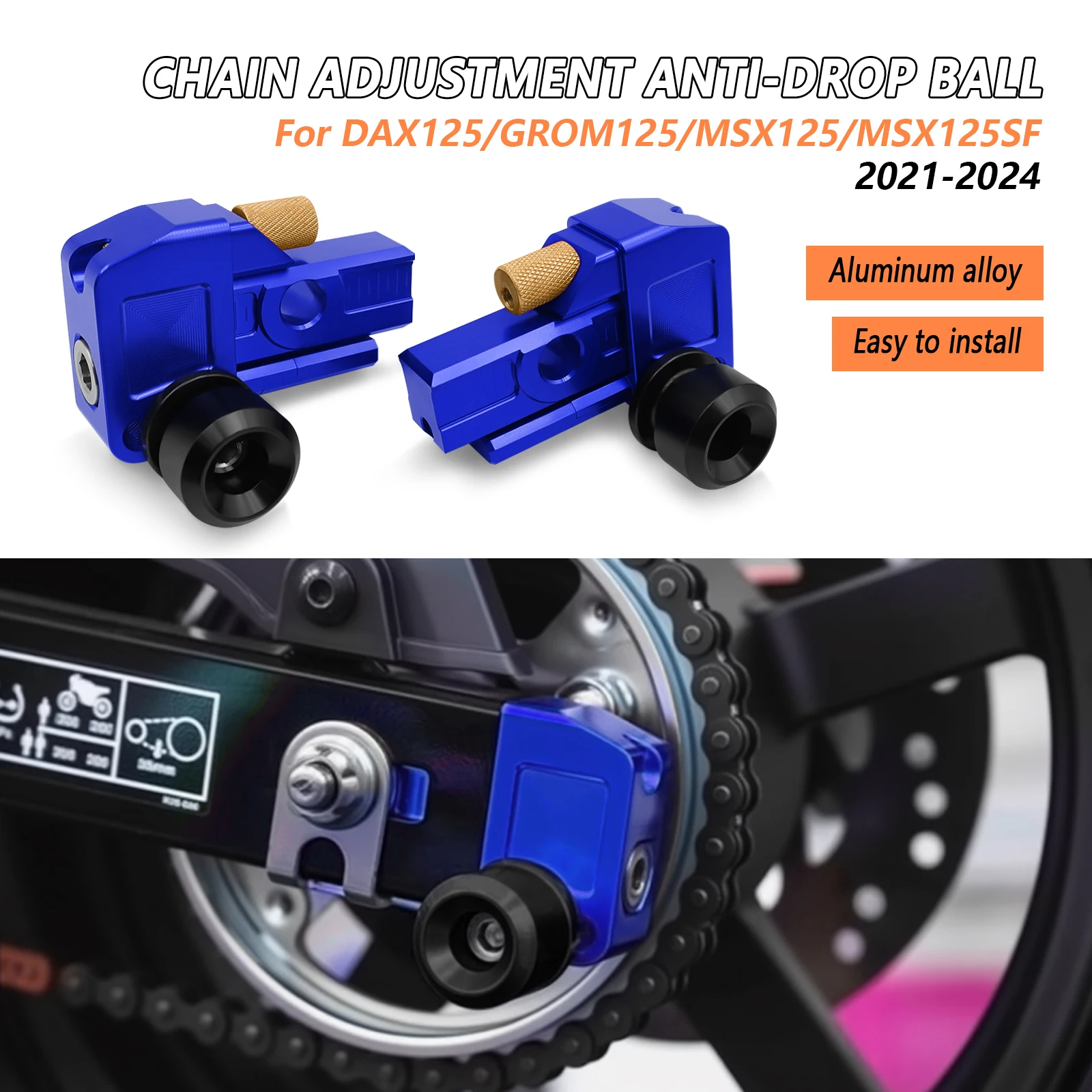 

Регулятор цепи мотоцикла, парковочный шар, модифицированные аксессуары для HONDA DAX125 MSX125 GROM 125 MSX125SF 2021 2022 2023 2024