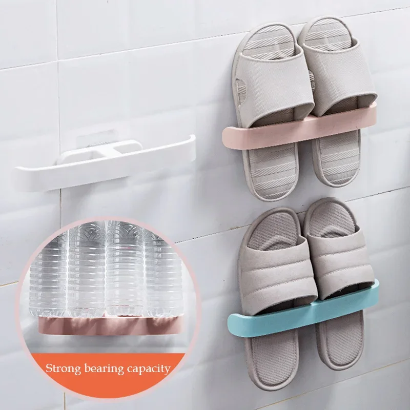 Wall Mounted Towel Rack Folding Slipper Shelf High Heels Bedroom Closets Holder Slippers Rack Household Organiseurs De Rangement