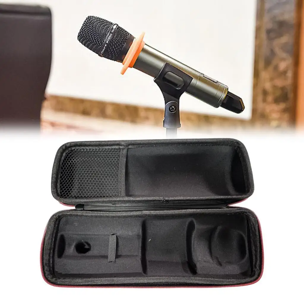 Microphone Storage Box Dustproof Carrying Pouch for Dynamic Wireless Mic Gear Compact Travel Case for Business Studio Recording
