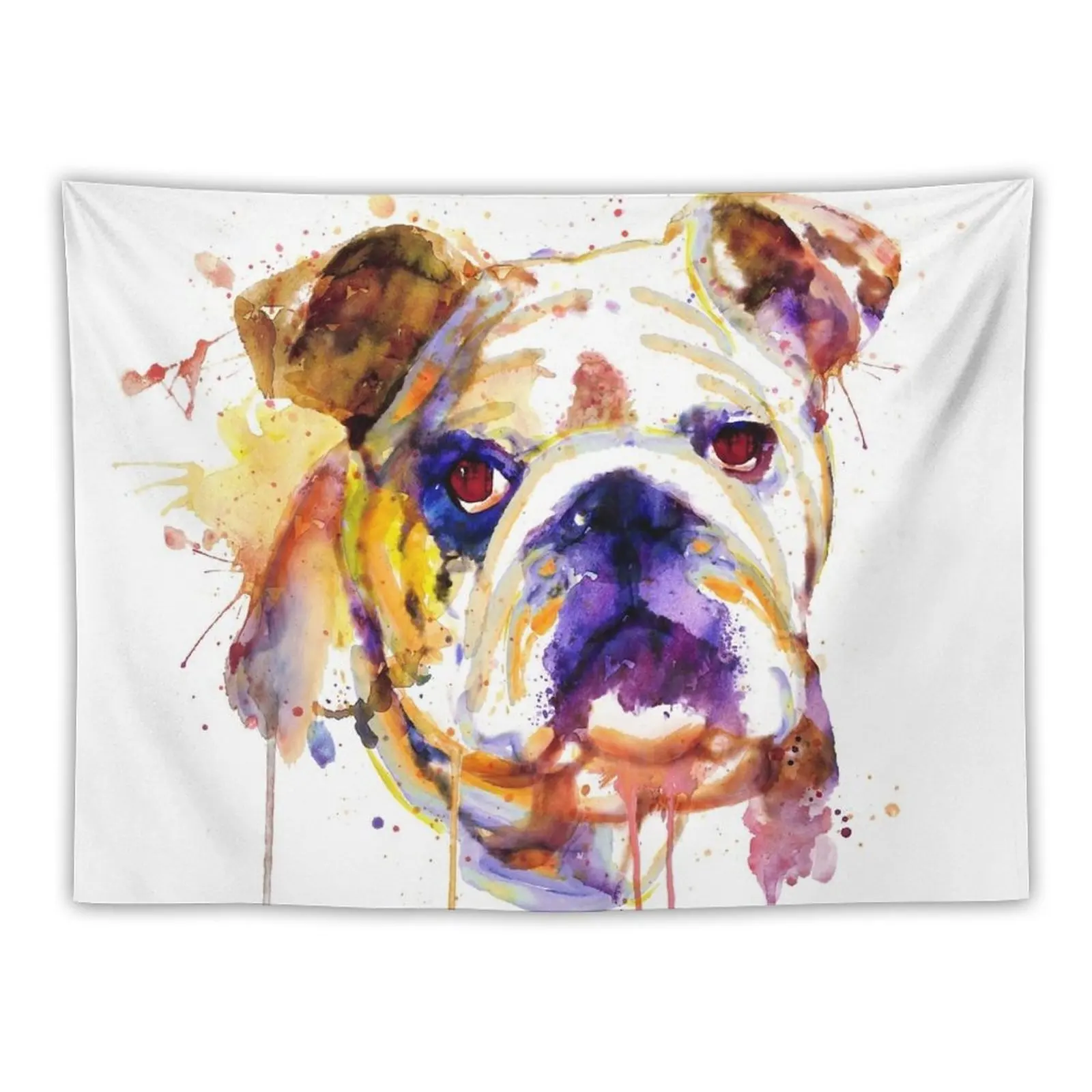 

English Bulldog Head Tapestry Tapestry On The Wall Aesthetic Tapestry Bedroom Wall Mural