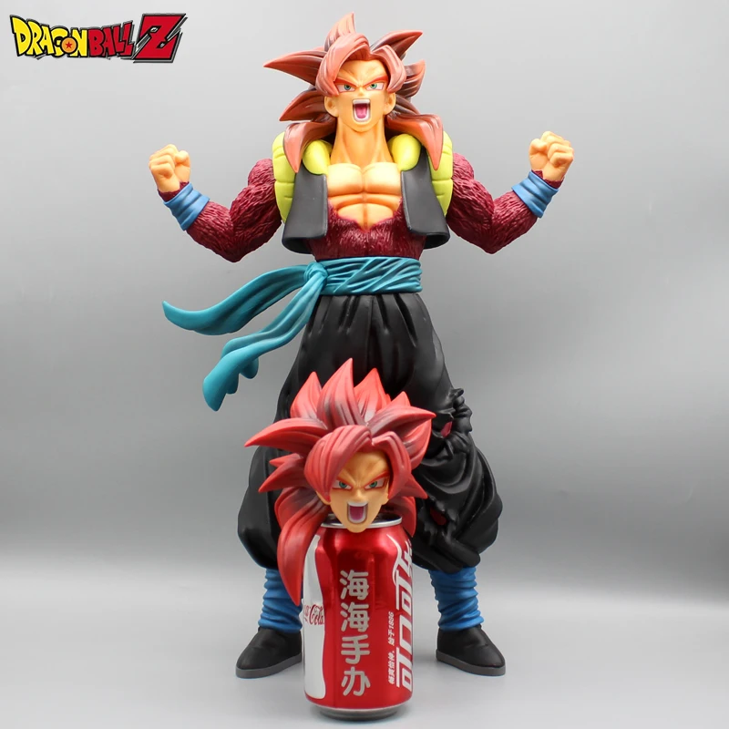 Anime Dragon Ball Series GT Figure Superhero Model Fourth Mission Gojita Double-Headed Oversized Decorative Model Ornaments Gift