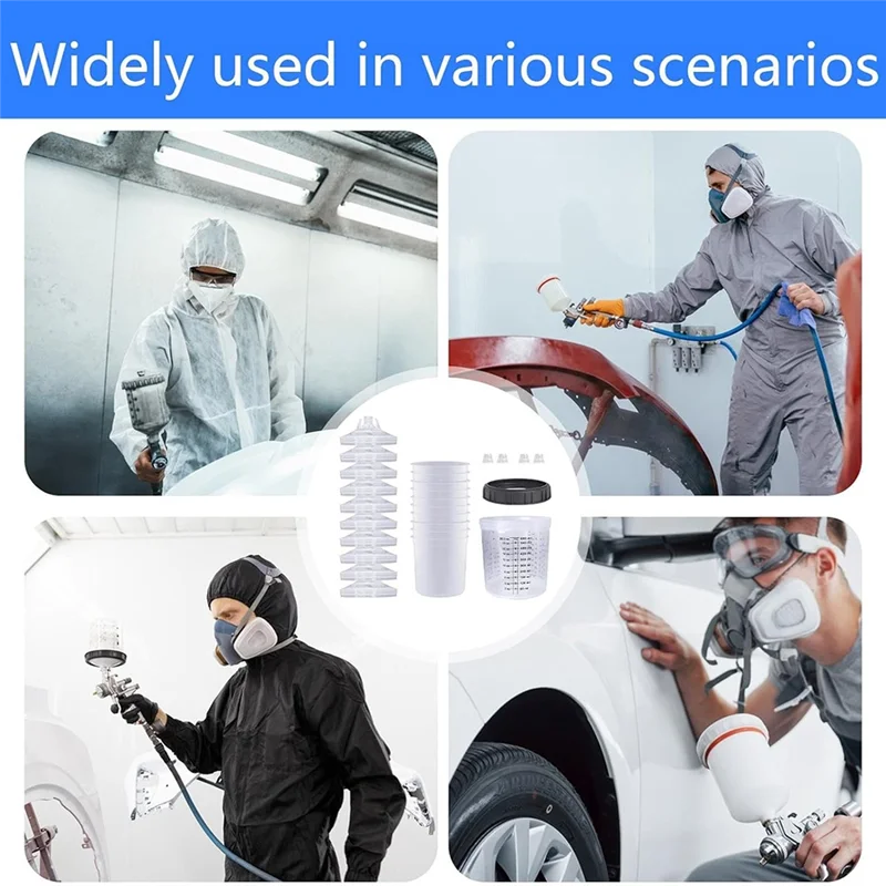 

ABPQ-Контейнеры для смешивания краски Распылитель краски Вкладыши для чашек Набор автомобильных распылителей краски Использование для краски, смолы, эпоксидной смолы, искусства