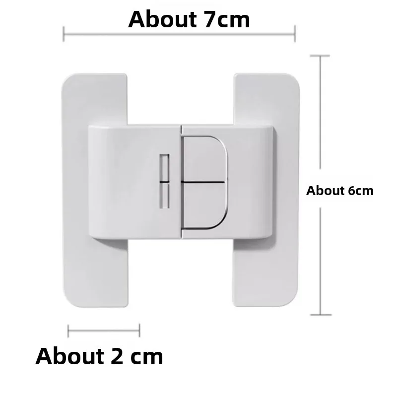 Child Safety Refrigerator Lock Self-Adhesive Adjustable Fridge Closer for Glass Metal Cabinets Home Use Anti-Peel Latch
