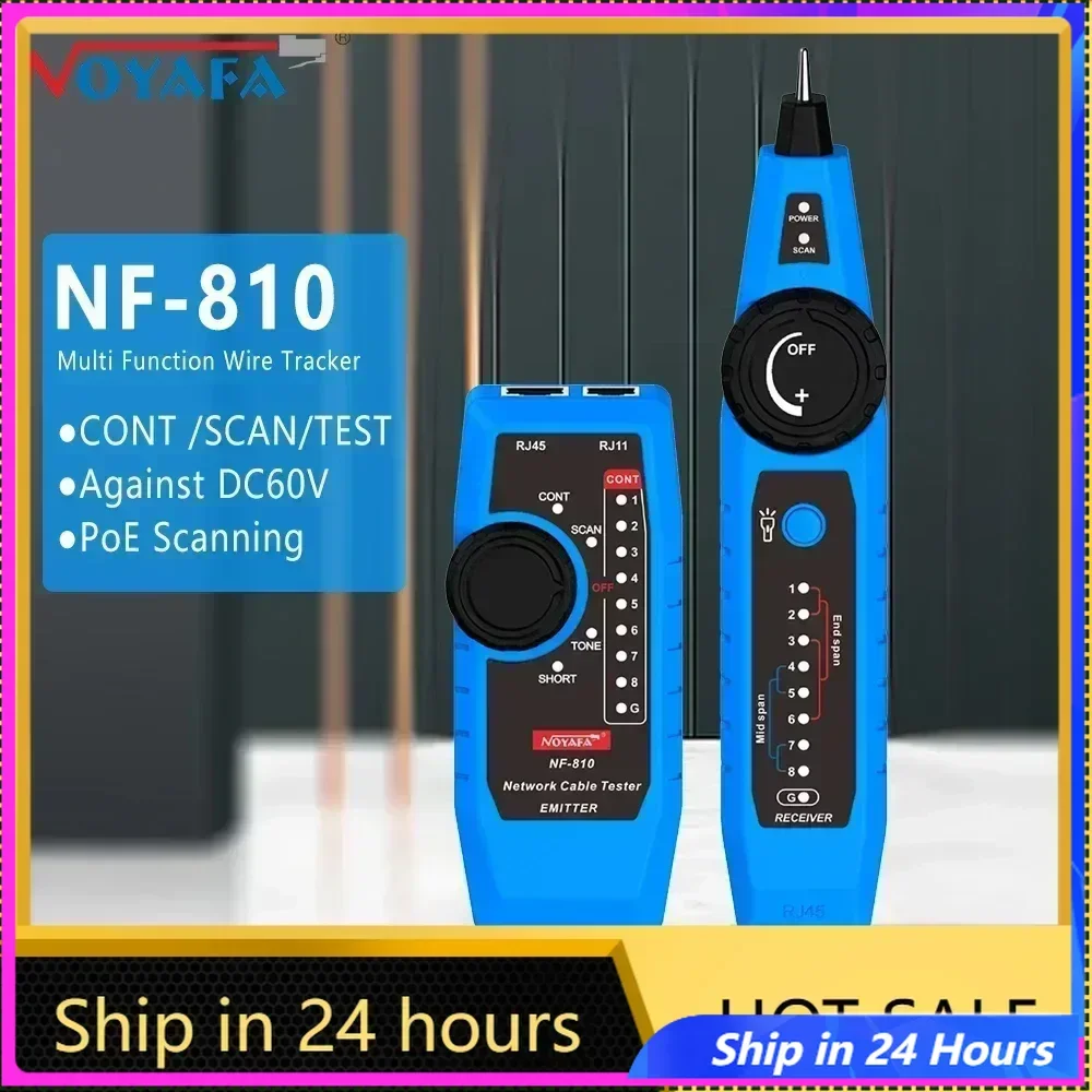 

Hot Sales FANYUE NF-810 RJ45 Ethernet Cable Tester Toner Anti-Interference Telephone Wire Line Finder For LAN Network Cable Test