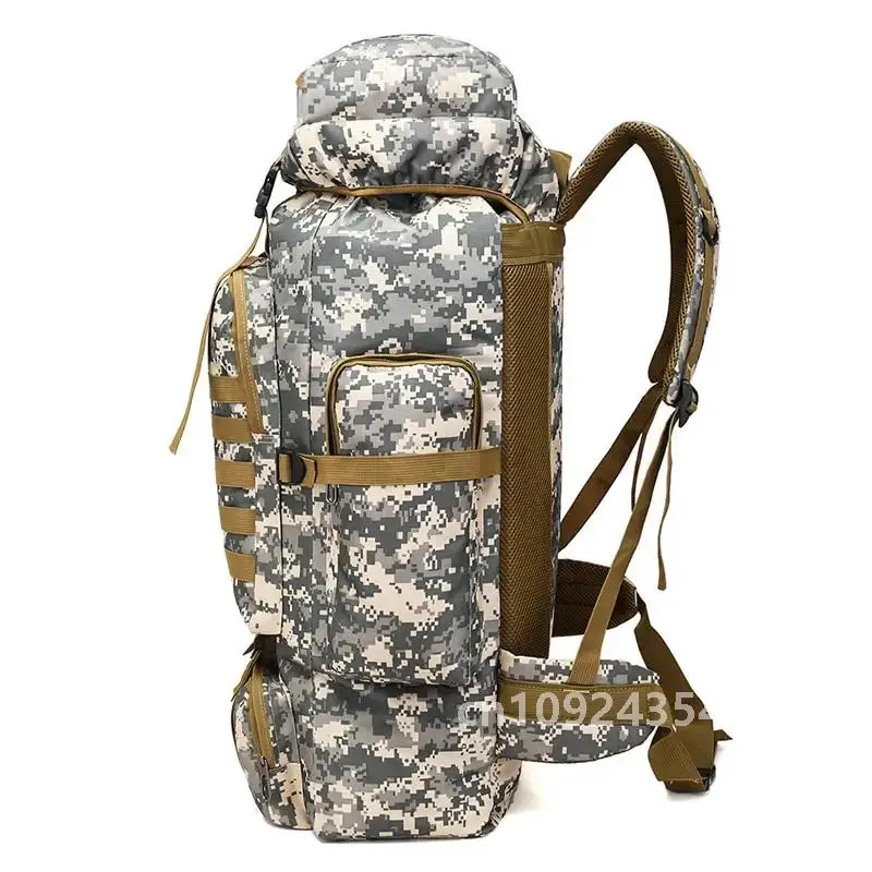 Mochila camuflada ao ar livre masculina, grande capacidade, à prova d'água, militar, mochila de viagem para homens, bolsa de caminhada