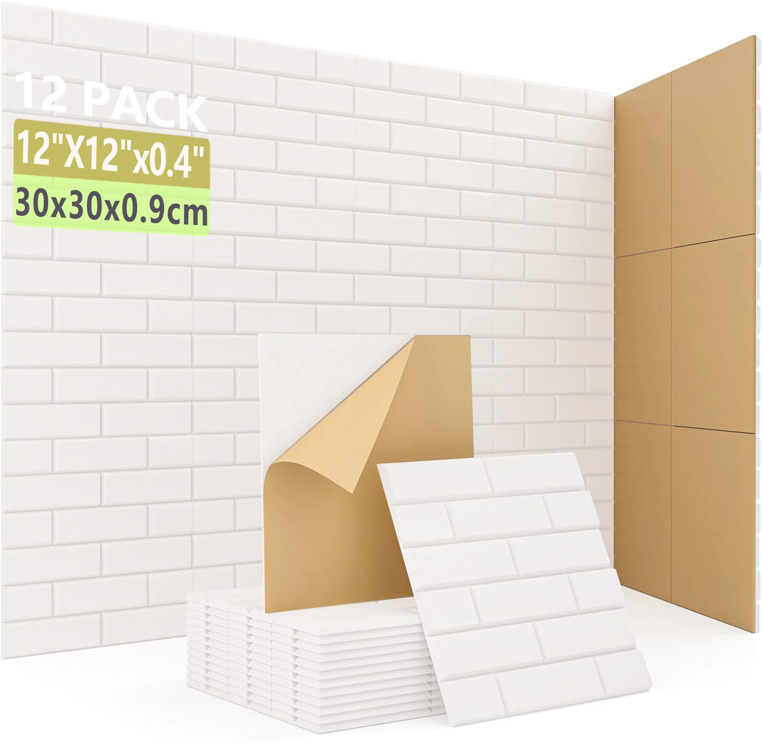 

Brick Type Sound Absorbing Panel 12pcs High Density Acoustic Panels Studio Acoustic Treatment Ktv Room Isolation Home Accessorie
