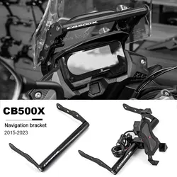 Motorcycle Mobile Phone Navigation Bracket USB Charging Support GPS/SMART PHONE For Honda CB 500X CB500X 2016 - 2023 Accessories