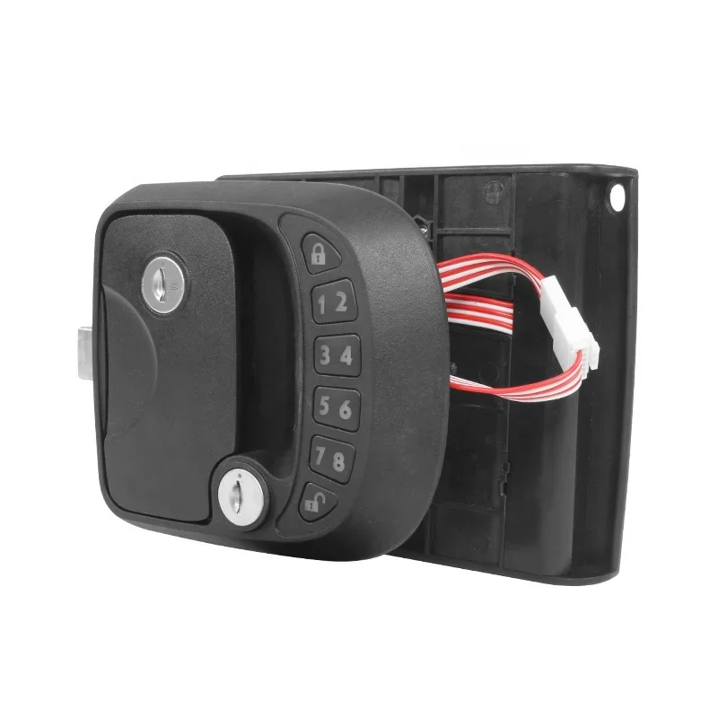 OEM Three-in-One RV Door Lock With Remote Control Password & Double Insurance Zinc Alloy Anti-Theft Caravan Password Lock