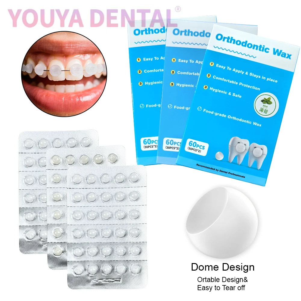 60Pcs/Box Dental Orthodontic Soothing Waxes Per Box Used To Relieve Gum Irritation From Braces Product For Orthodontic Patients