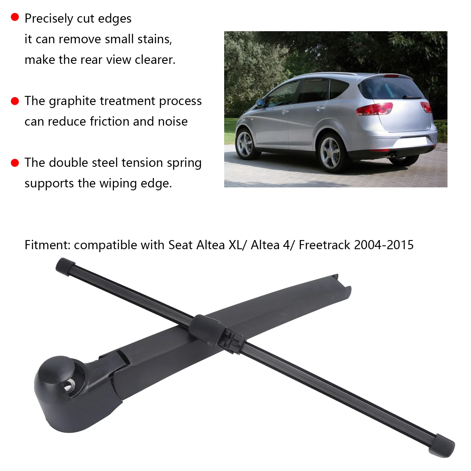 Car Rear Windshield Wiper Blade Arm Assembly For Seat Altea XL Altea 4  Freetrack 2004-2015