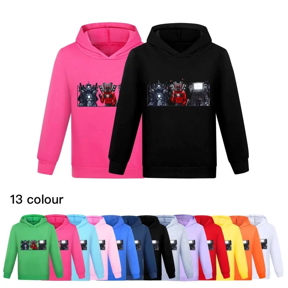 

Skibidi Toilet Kids Sweatshirts Game Speakerman Boss Titan TV Man 3D Print T-Shirt Funny Shirt Children Clothes Hoodie Boy Tops