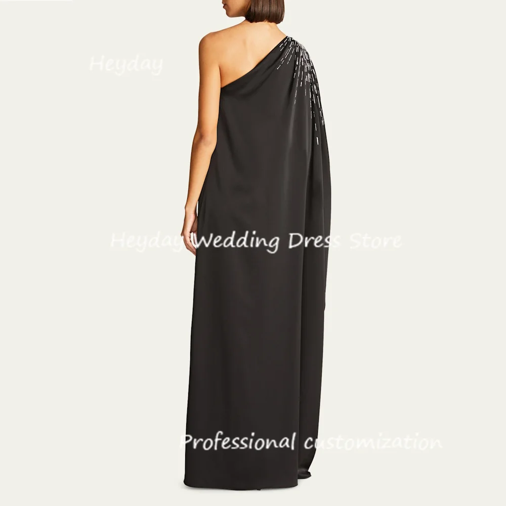 Heyday Chiffon One Shoulder A-Line Floor-Length Beading Classics Formal Occasion Evening Party Pretty Dresses Heyday 2024