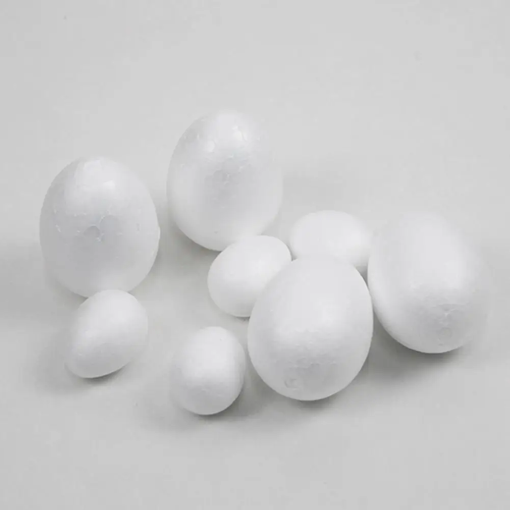 20 Stuks Paaseieren 4/6Cm Wit Schuim Ei Voor Pasen Diy Krans Decoratie Kids Diy Easter Kunstmatig Ei Home Party Gunst Benodigdheden
