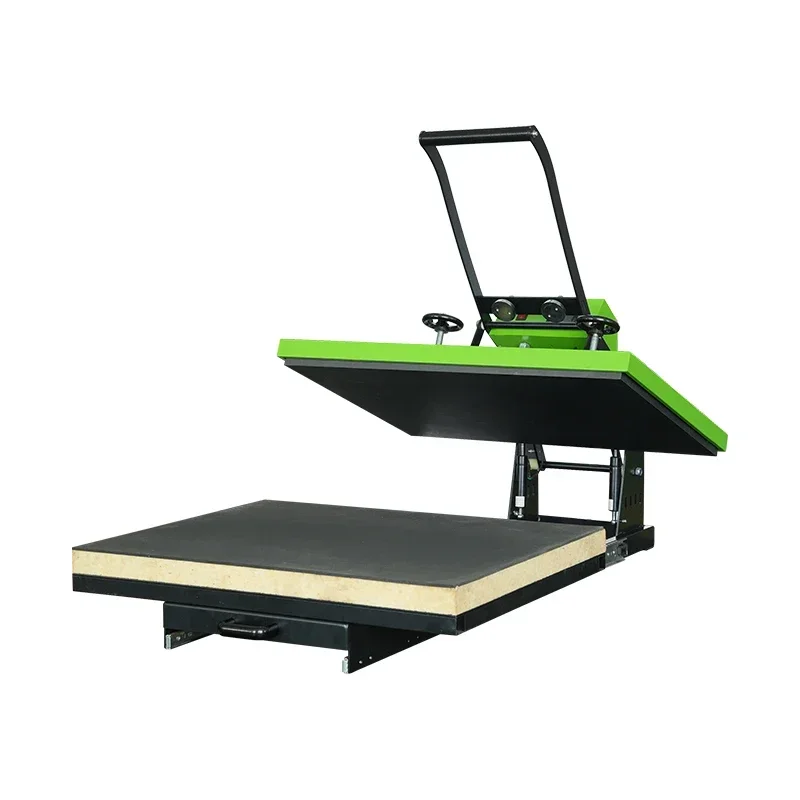 تصاميم نقل الحرارة شبه التلقائي المفتوحة من حجر الراين للقمصان آلة ضغط كبيرة الحجم للاستخدام المنزلي الصناعات 60 سم × 80 سم