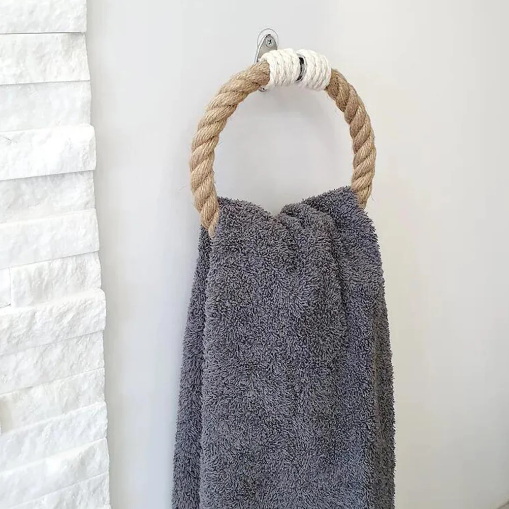 

Wall Mount Towel Holder with Bohemian Flair Woven Texture Iron Bathroom Towel Rack Decorative Home Storage Solution