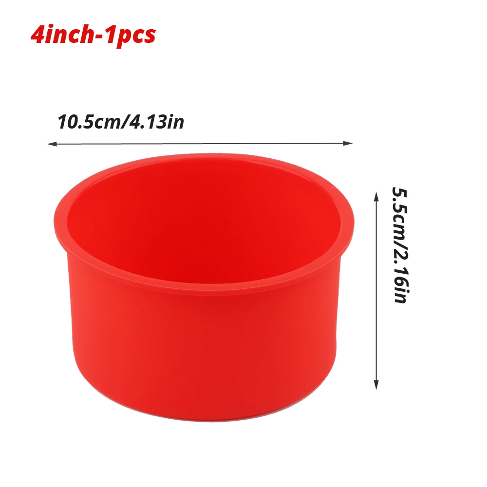 1 Piece of 4inch Round Silicone Cake Mold, Suitable for Making Chiffon Cakes, Mousse, Pudding, Jelly, Handmade Soap, Scented Candles, and Other Desserts or Handmade Products - view 2