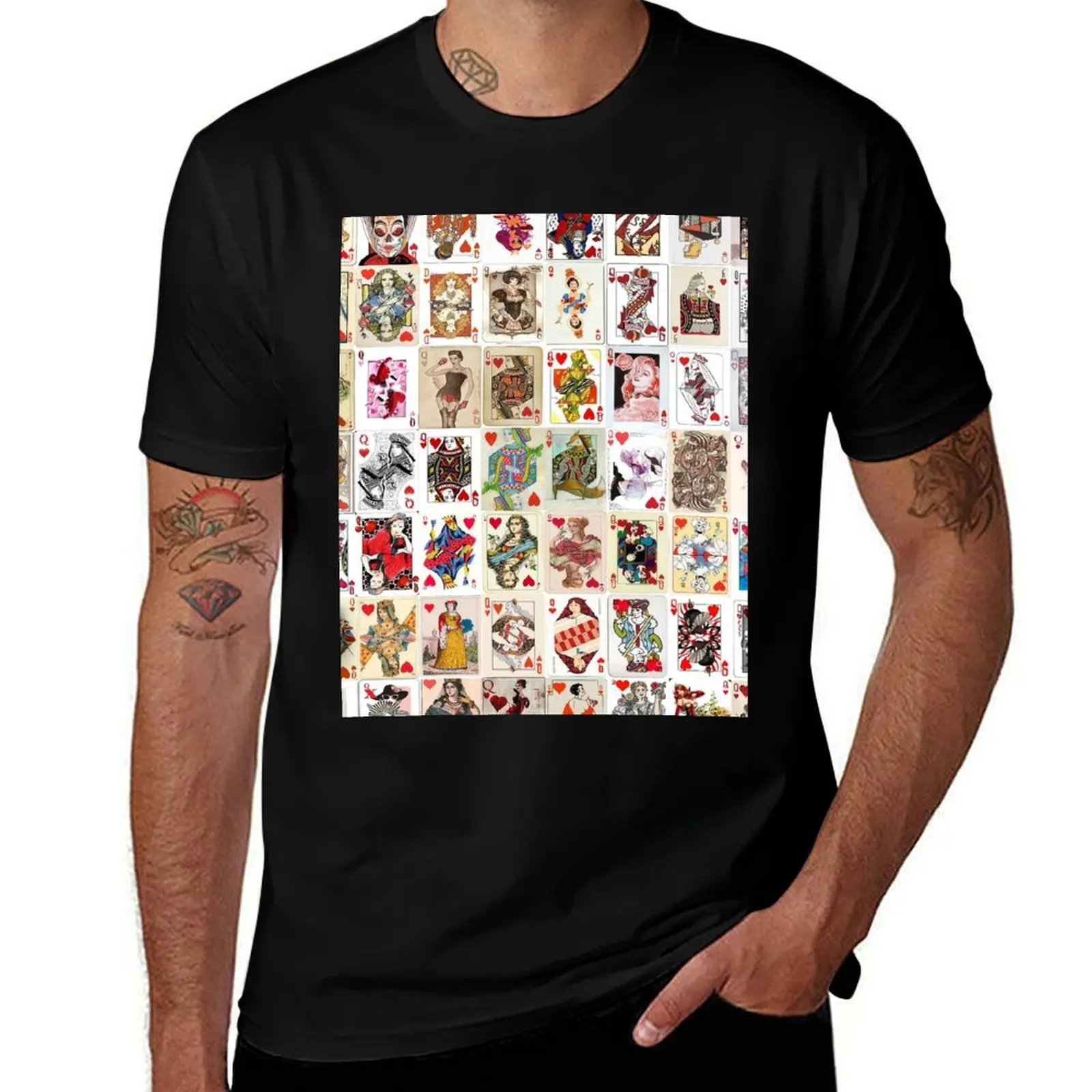 

Queen of Hearts T-Shirt cotton t shirt pack t shirts for man cotton