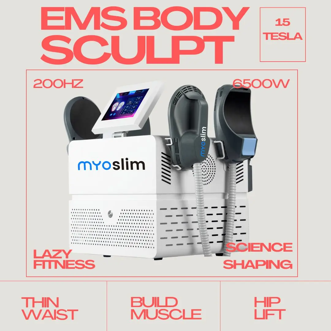 

Аппарат для коррекции фигуры MYoslim Sculpt Machine 15T 6500 Вт: EMS, RF, электромагнитная терапия для сжигания жира и стимуляции мышц